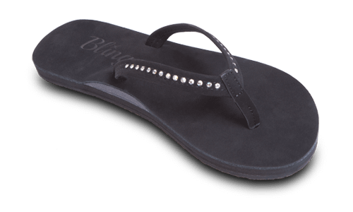 Bling Black Custom Orthotic Flip Flop Slipper Singapore Chiropractor